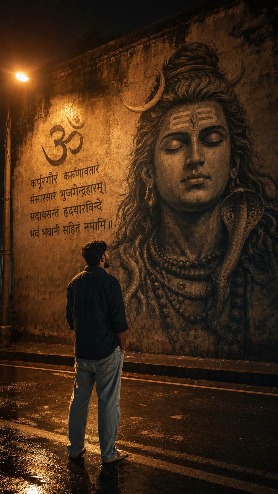 Shiva Wall Art Cinematic AI Photo Editing Prompt 4K