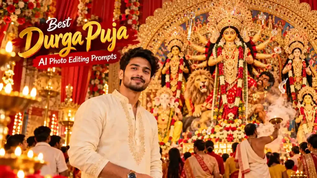 Best Durga Puja AI Photo Editing Prompts 2026